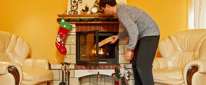 Rusted Metal Fireplace Restoration in Marshfield, Wisconsin